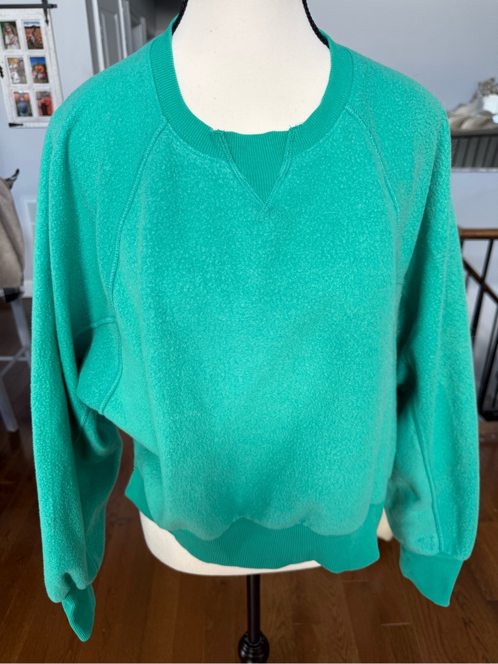 Anthropologie Daily Practice Relaxed Teal Crewneck Sweatshirt  Women Size Small